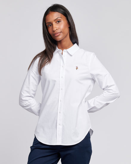 Womens Classic Fit Poplin Shirt in Bright White
