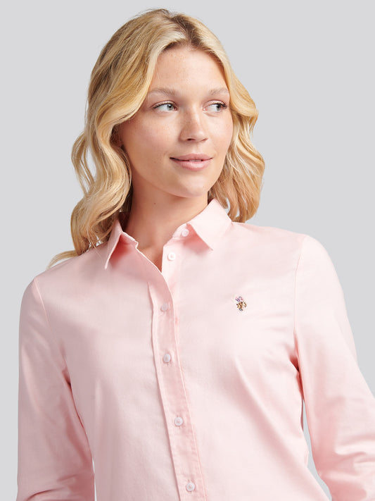 Womens Classic Fit Poplin Shirt in Crystal Rose