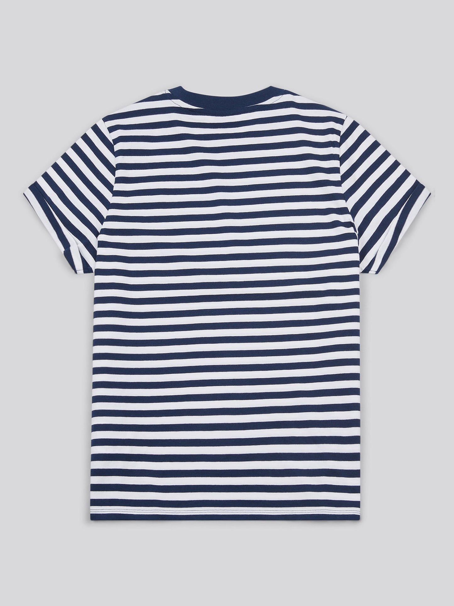 Womens Stripe Crew Neck T-Shirt in Navy Iris