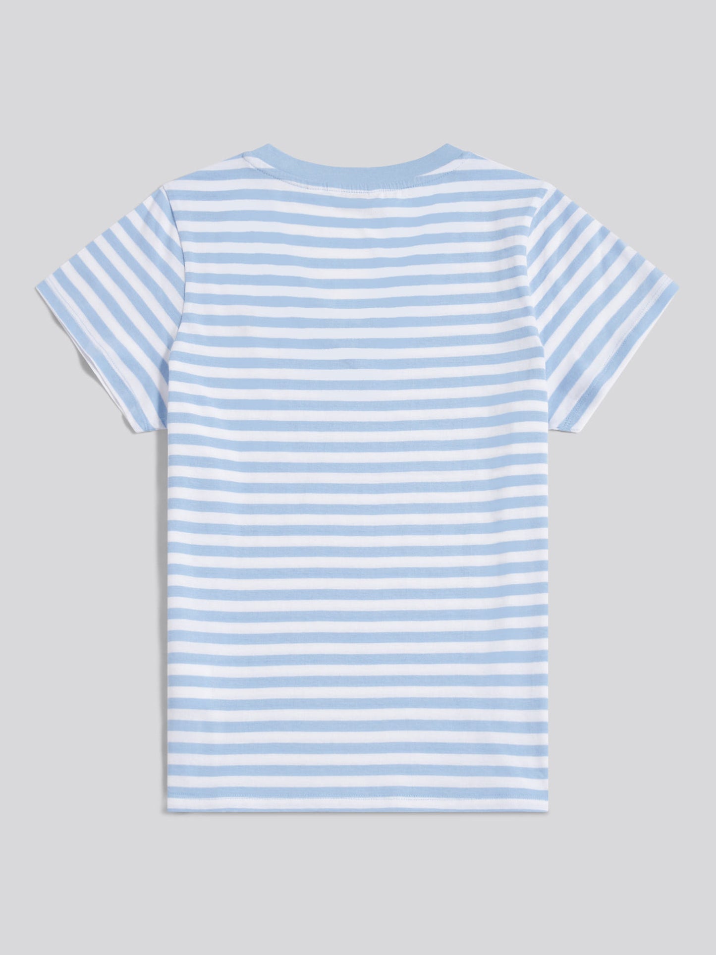 Womens Stripe V-Neck Neck T-Shirt Open Air