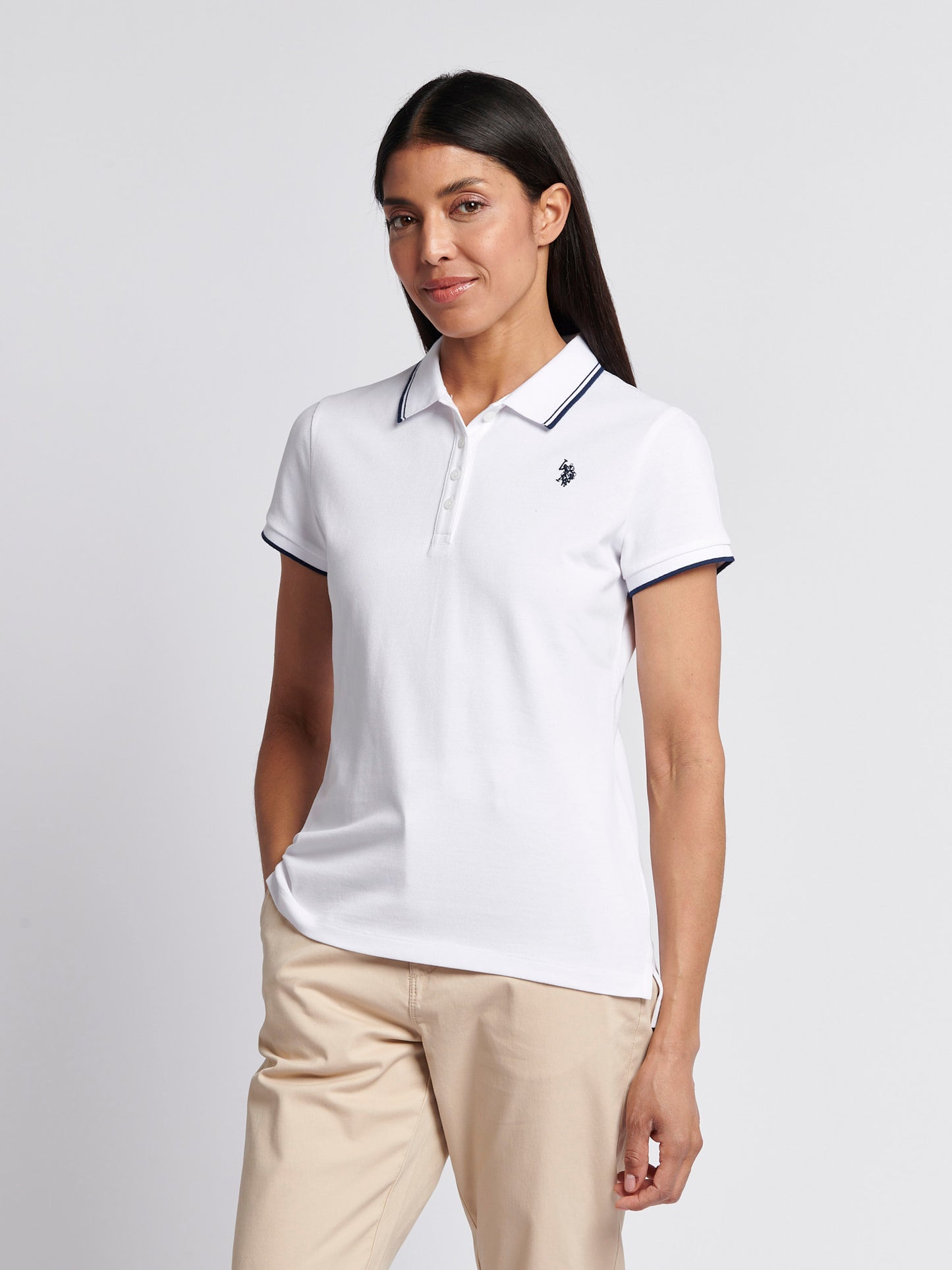 Womens Polo Shirt Bright White