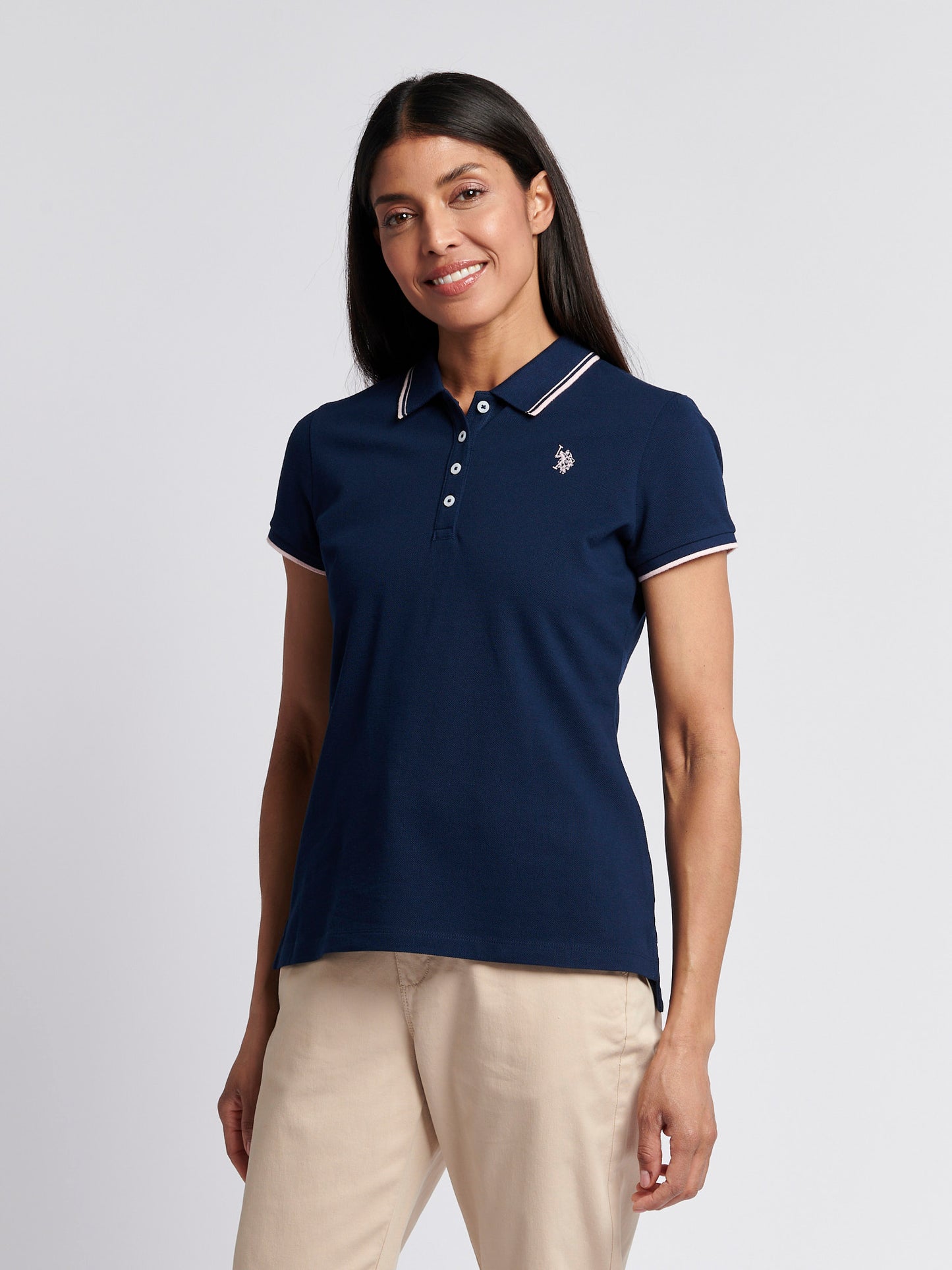 Womens Polo Shirt Navy Iris
