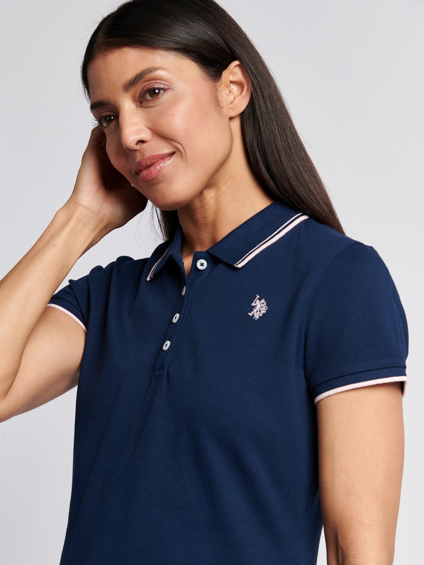 Womens Polo Shirt Navy Iris