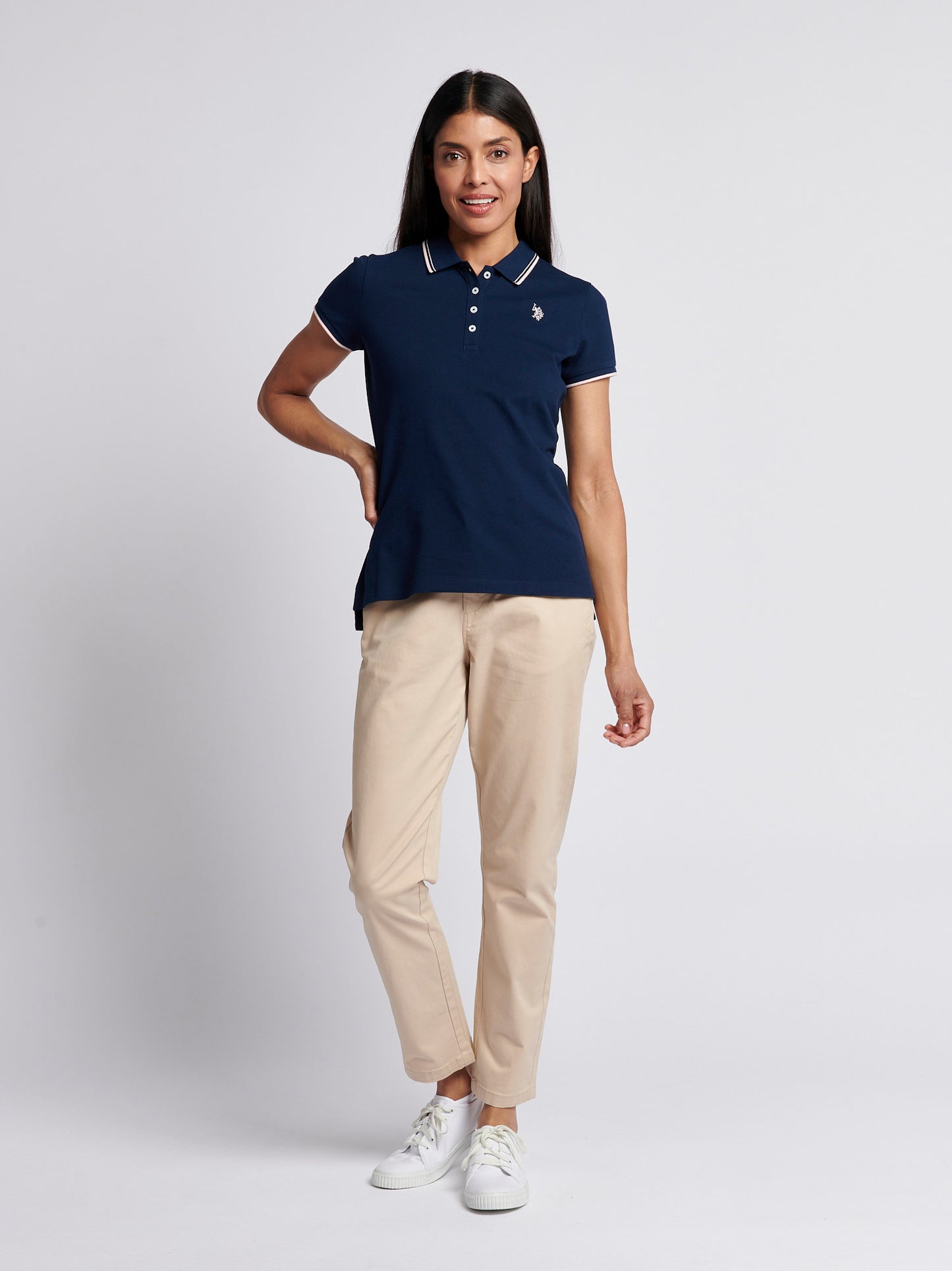 Womens Polo Shirt Navy Iris