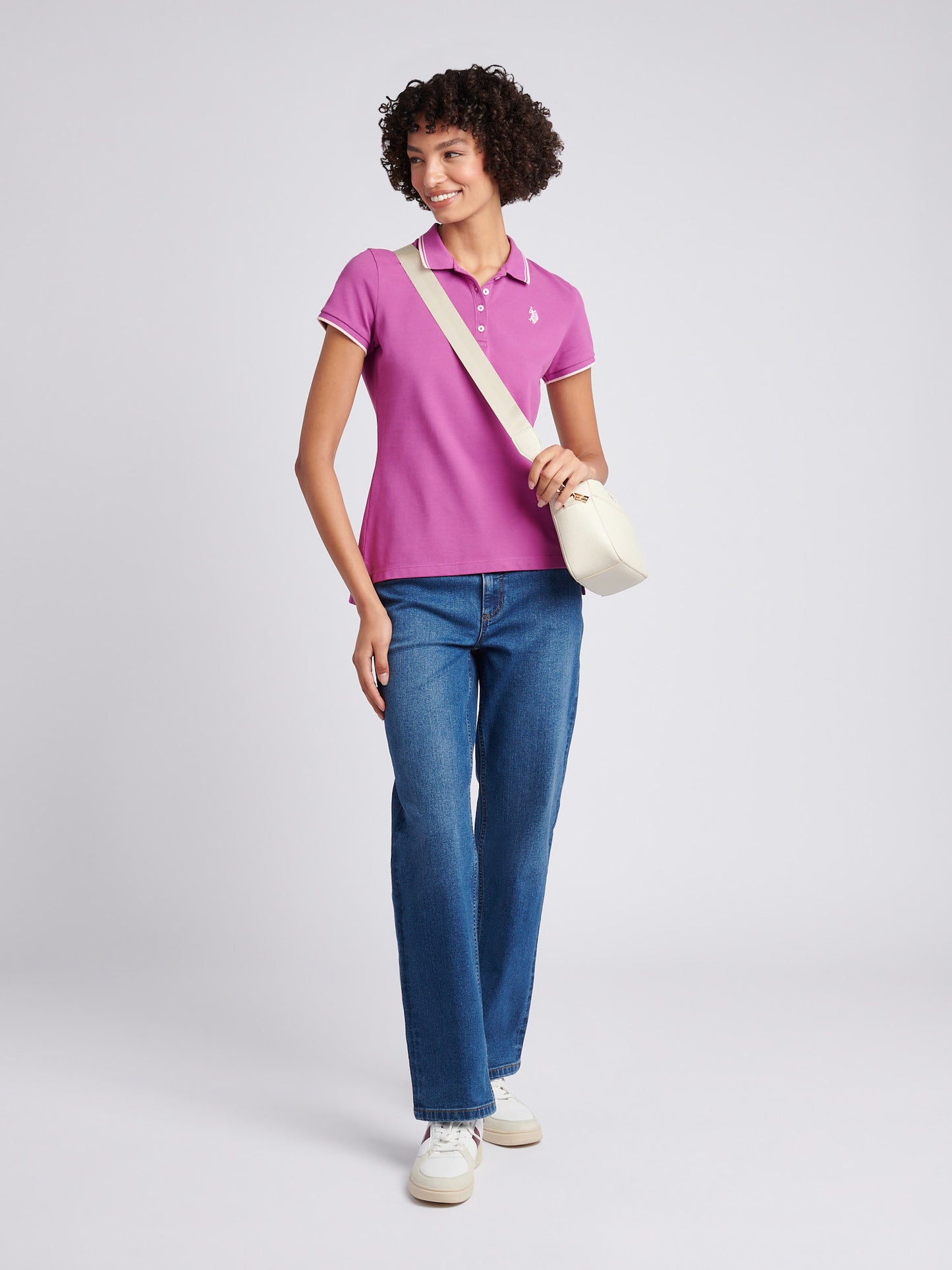 Womens Polo Shirt in Cattleya Orchid