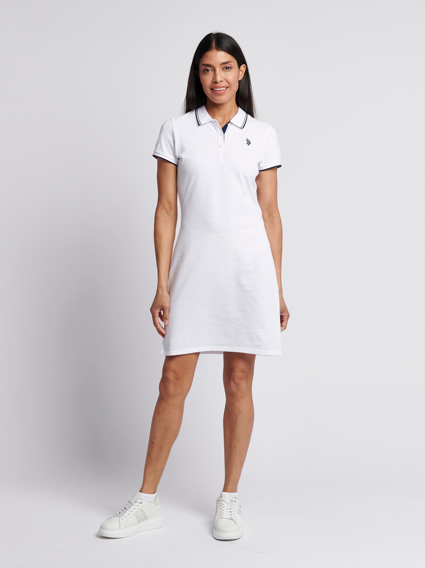 Womens Polo Dress Bright White