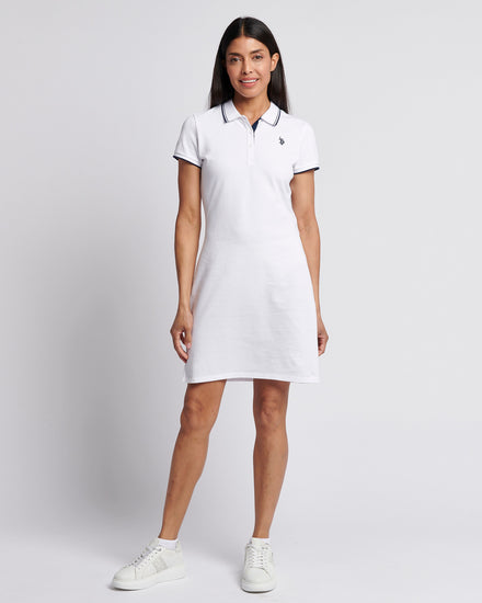 Womens Polo Dress Bright White