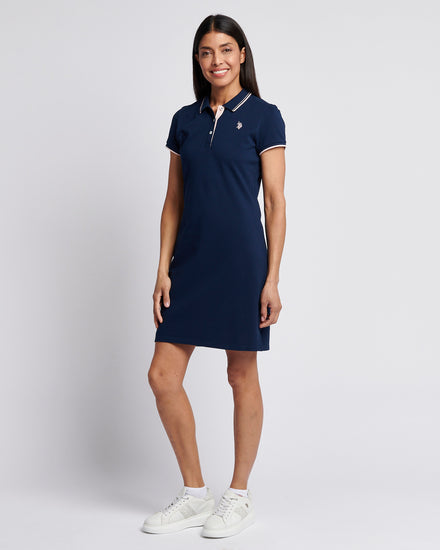 Womens Polo Dress Navy Iris
