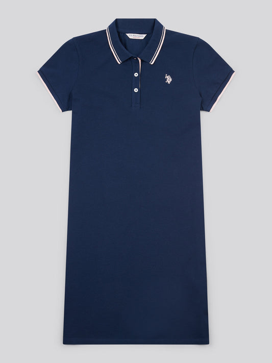 Womens Polo Dress Navy Iris