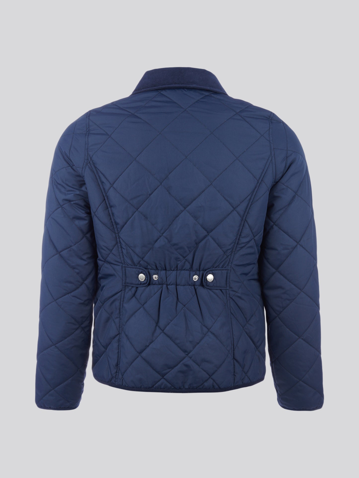 Womens Quilted Collared Jacket in Navy Iris