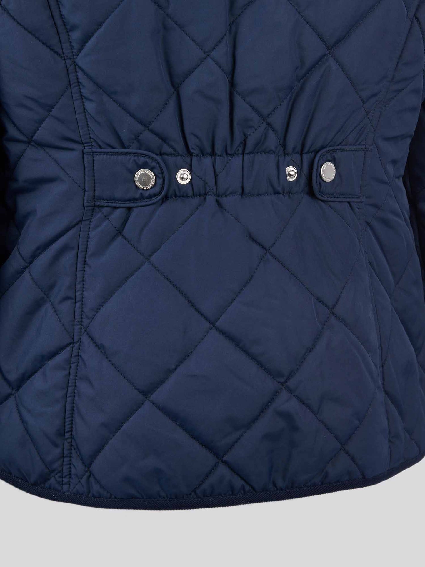 Womens Quilted Collared Jacket in Navy Iris