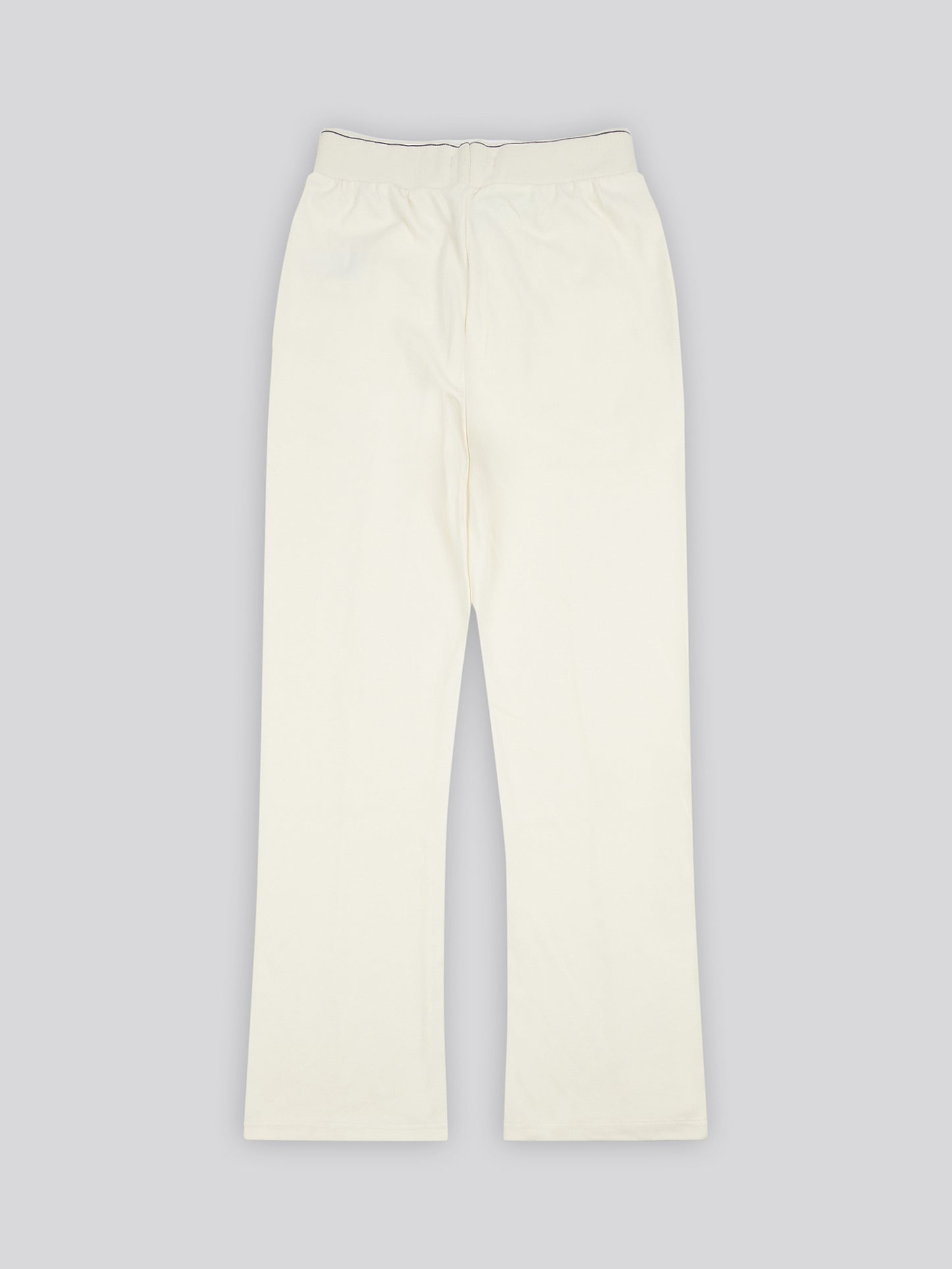 Womens Pintuck Tipped Wide Jogger in Marshmallow