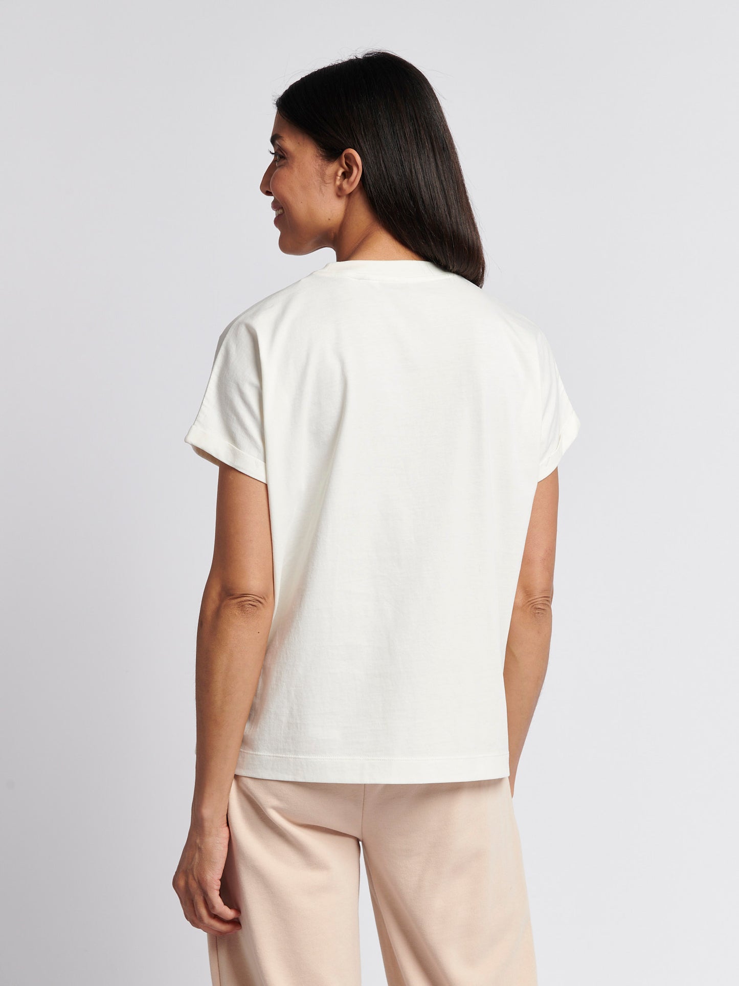 Womens Premium Graphic Grown On Sleeve T-Shirt in Marshmallow