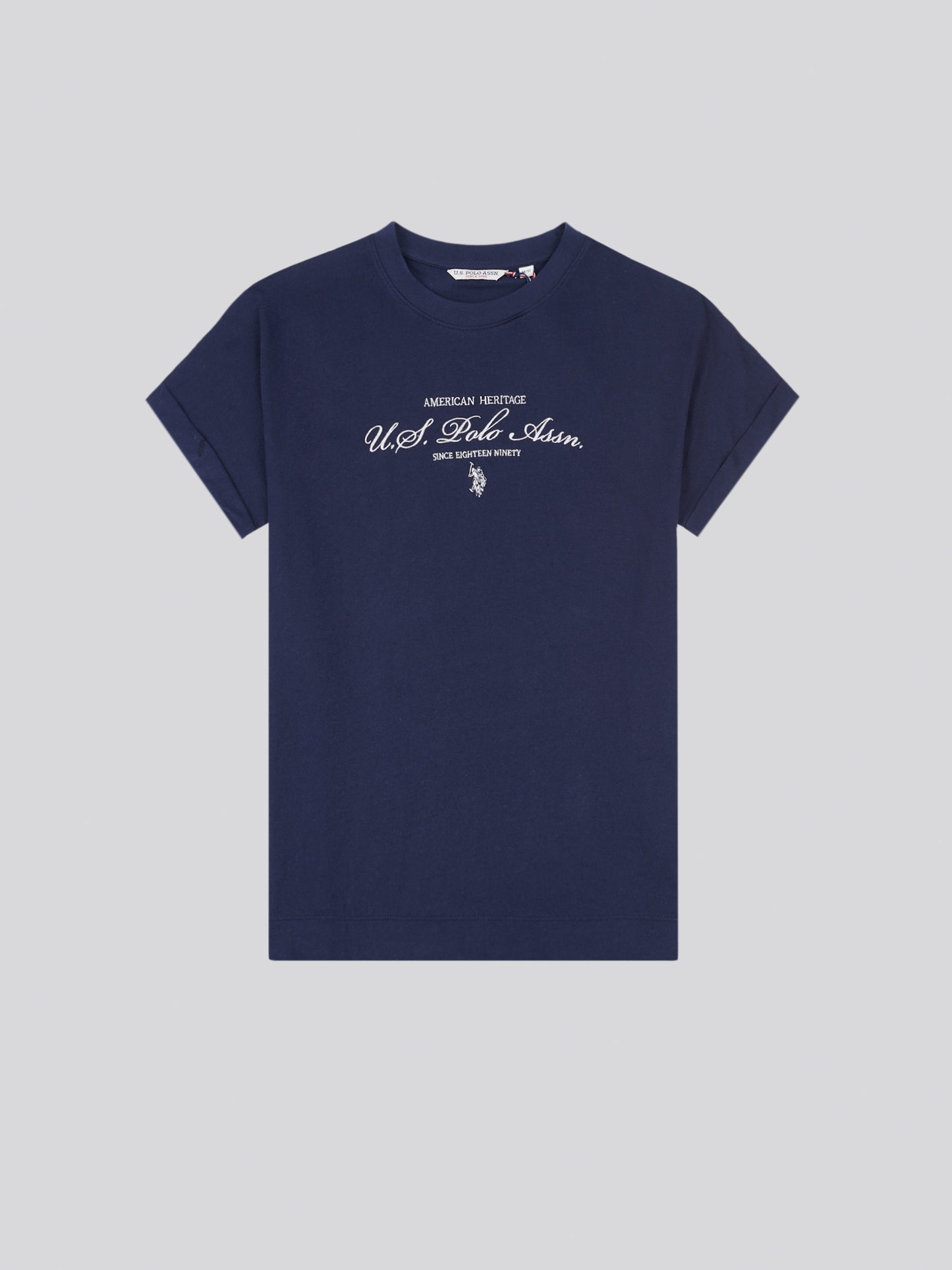 Womens Premium Graphic Grown On Sleeve T-Shirt in Navy Iris