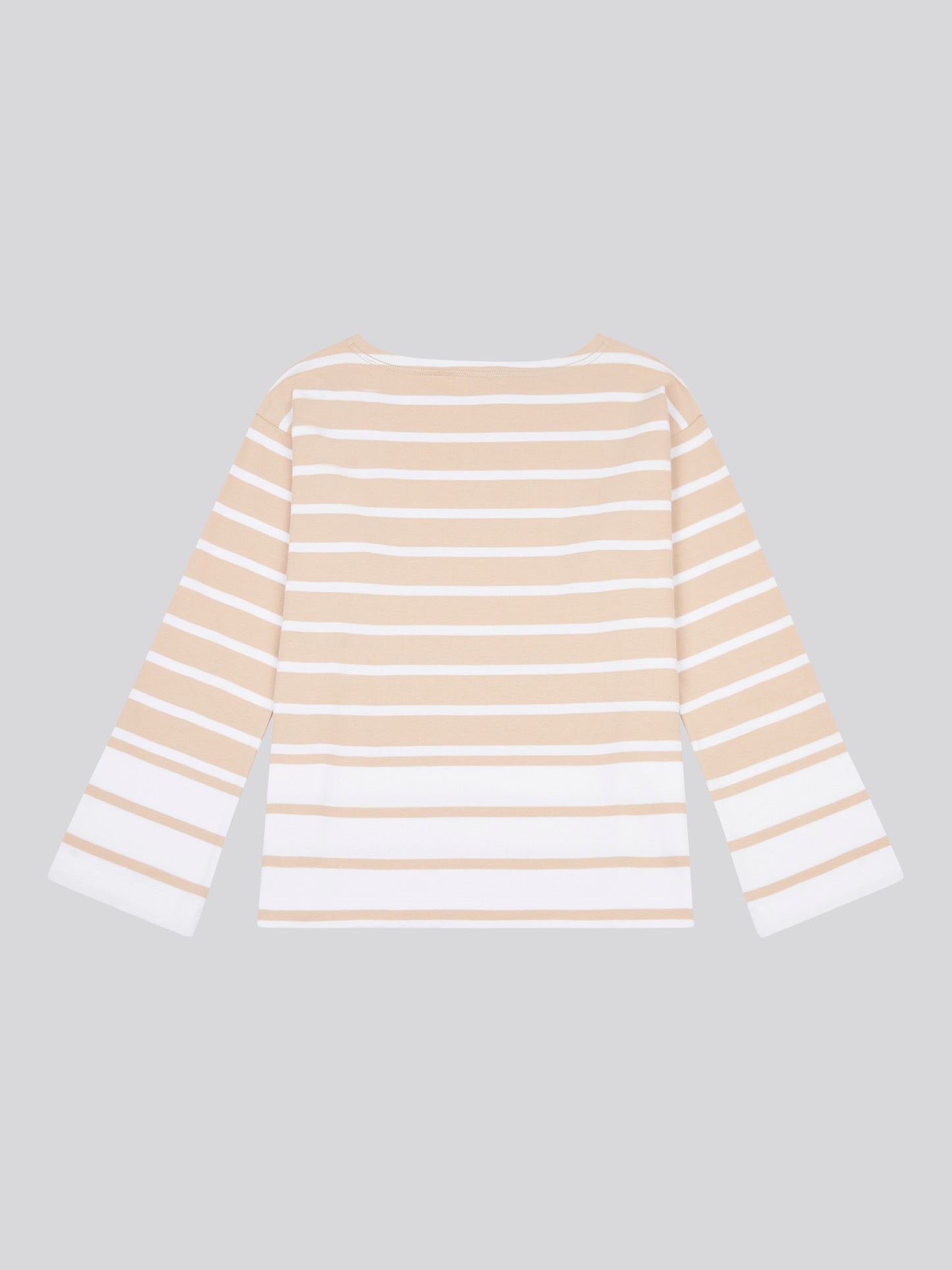 Womens Block Stripe Long Sleeve T-Shirt in Smoke Gray