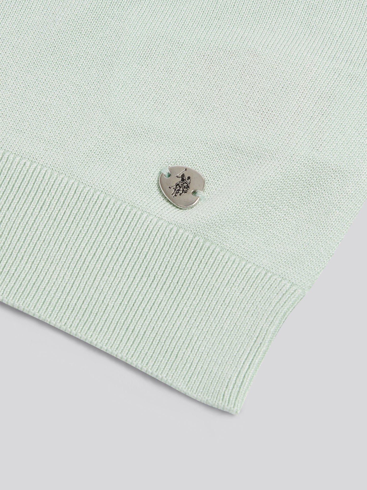 Womens Mock Neck Sleeveless Knit Misty Jade
