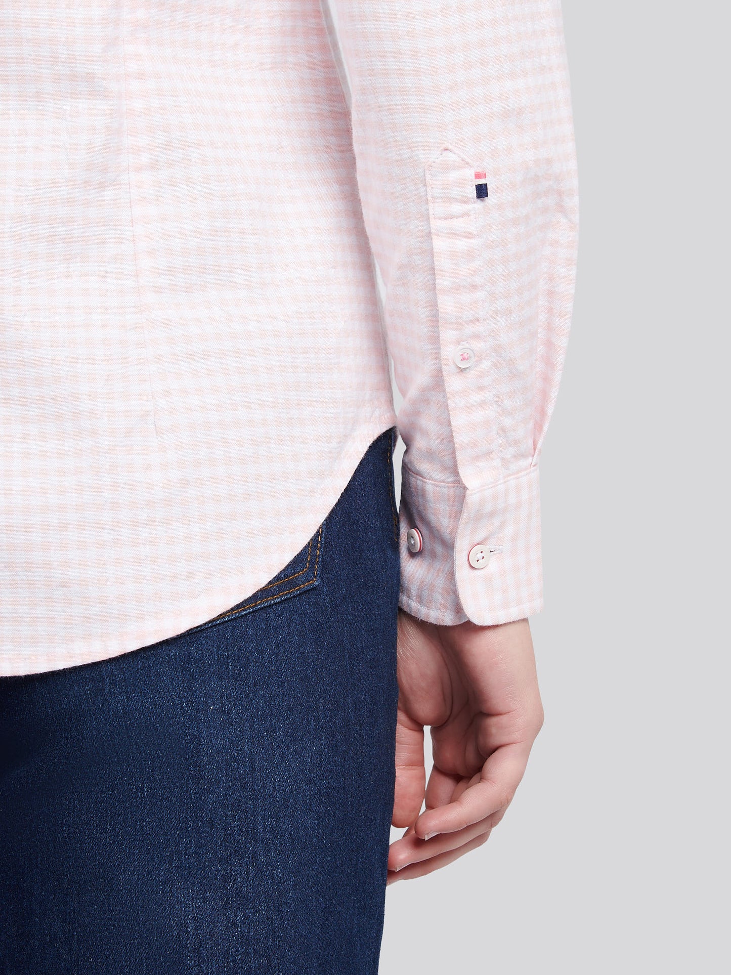 Womens Gingham Classic Fit Shirt in Crystal Rose