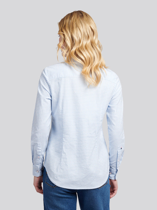 Womens Gingham Classic Fit Shirt in Windsurfer