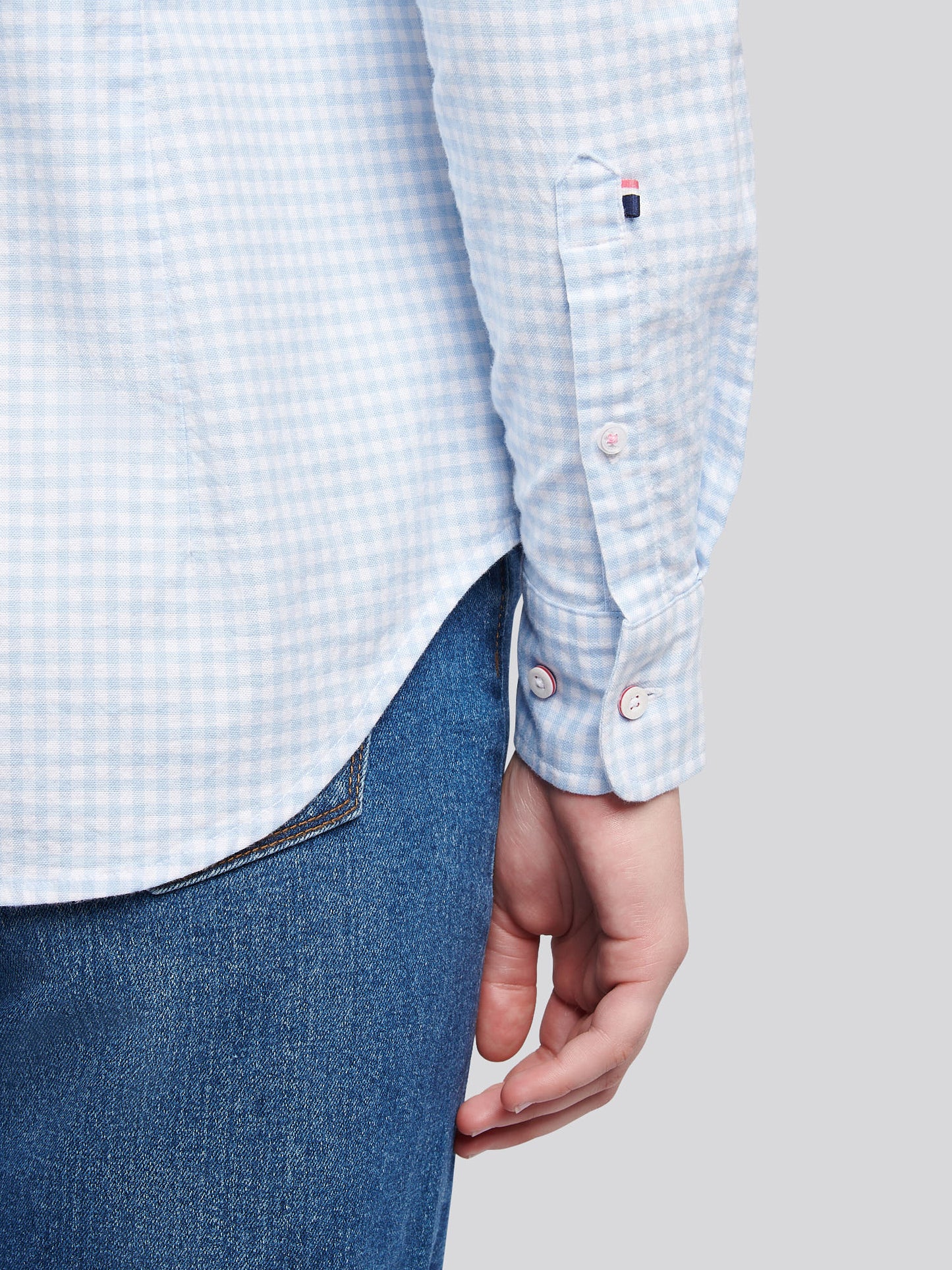 Womens Gingham Classic Fit Shirt in Windsurfer