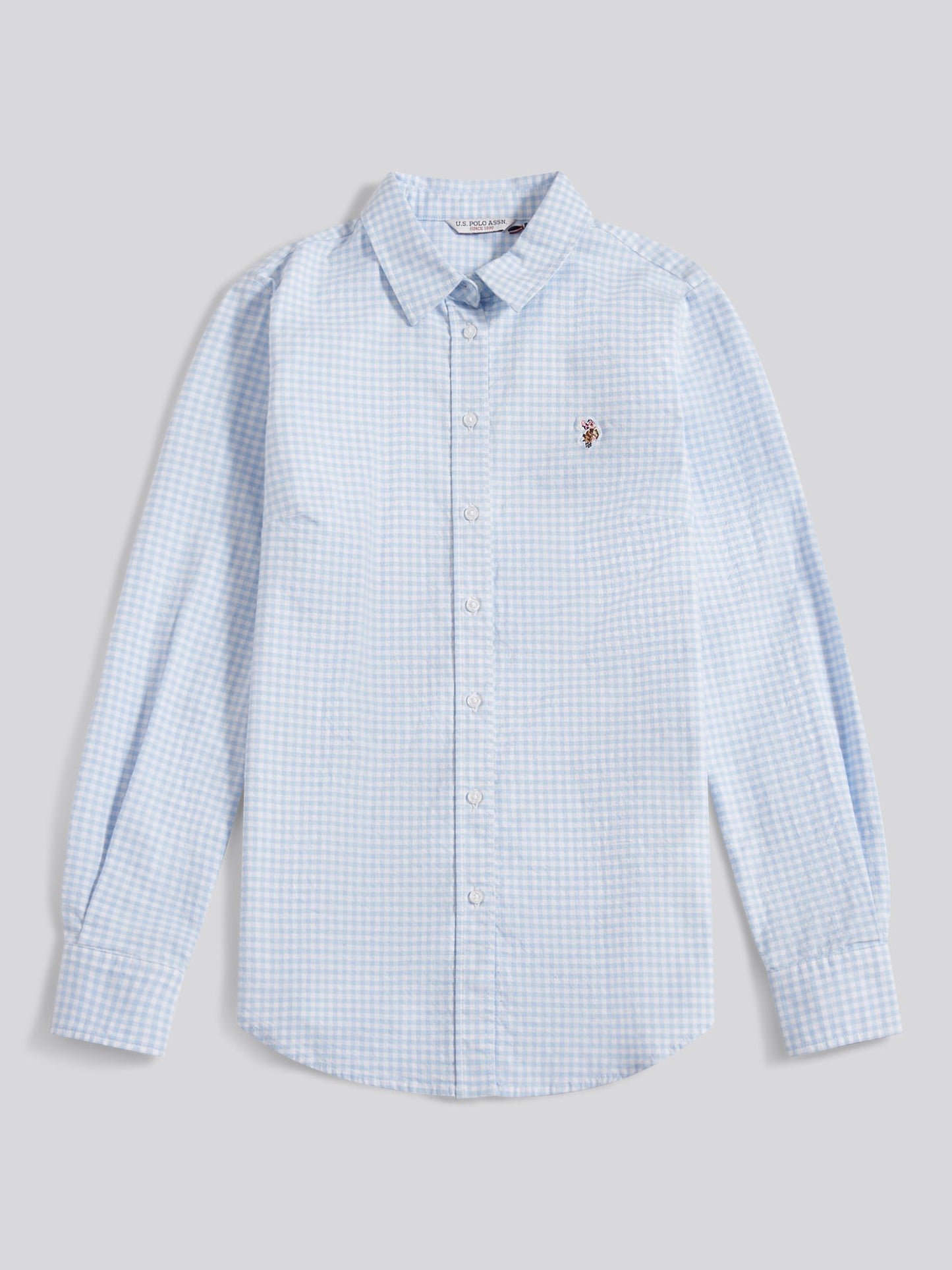 Womens Gingham Classic Fit Shirt in Windsurfer