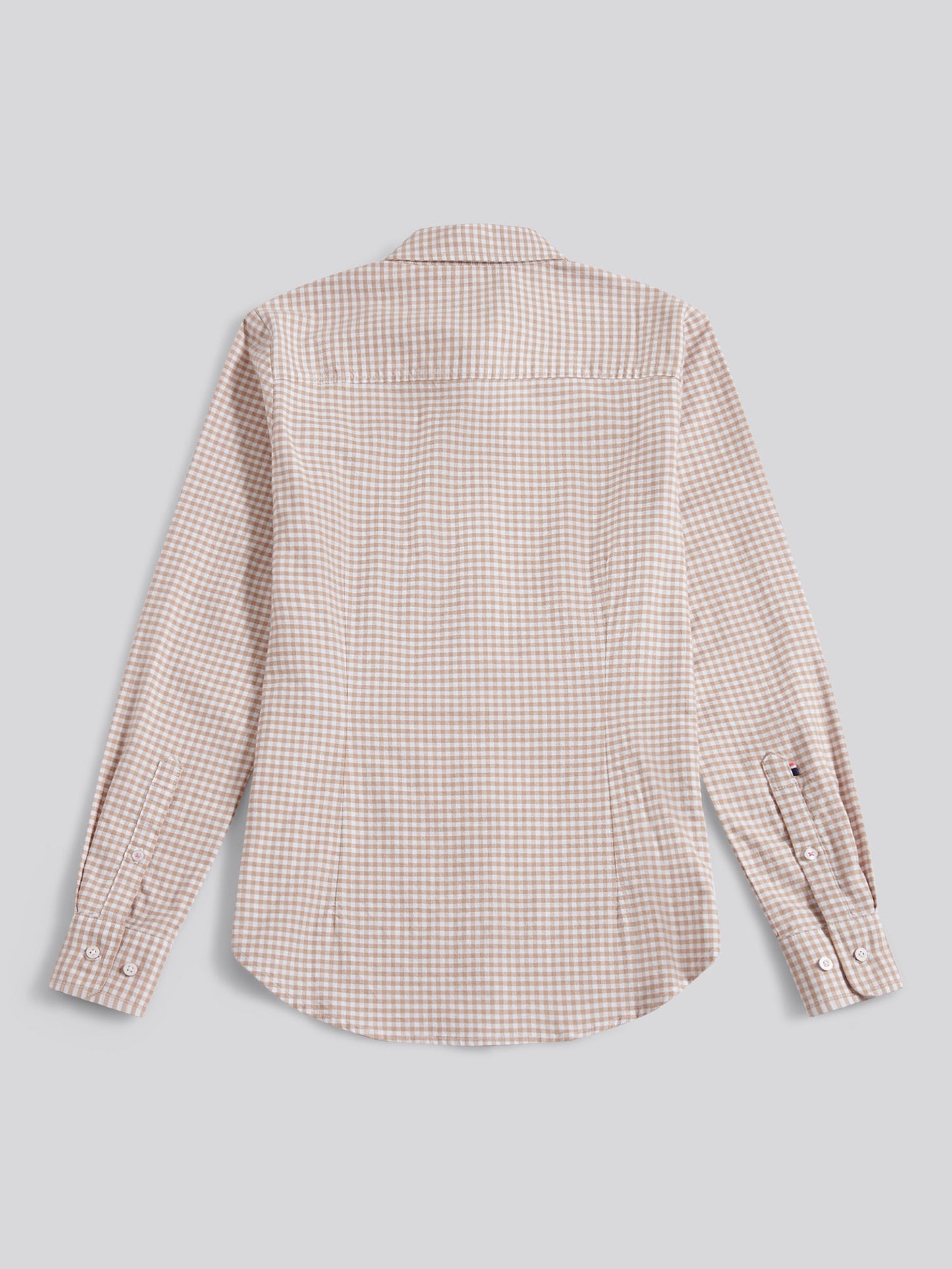 Womens Gingham Classic Fit Shirt in Natural