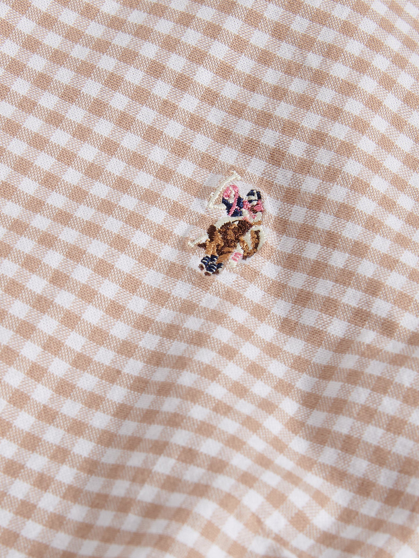 Womens Gingham Classic Fit Shirt in Natural