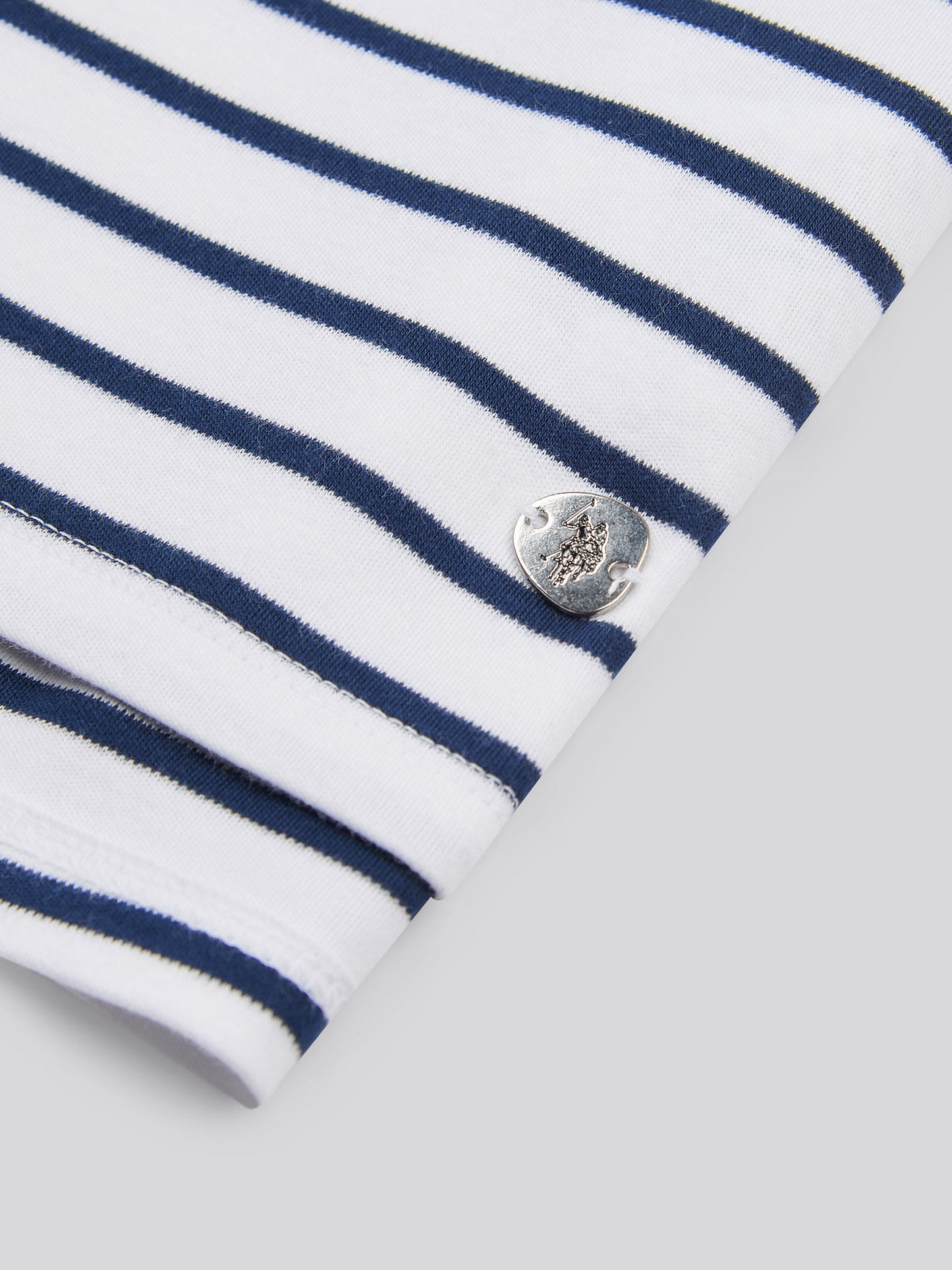 Womens Monogram Rope Stripe Shirt in Navy Iris