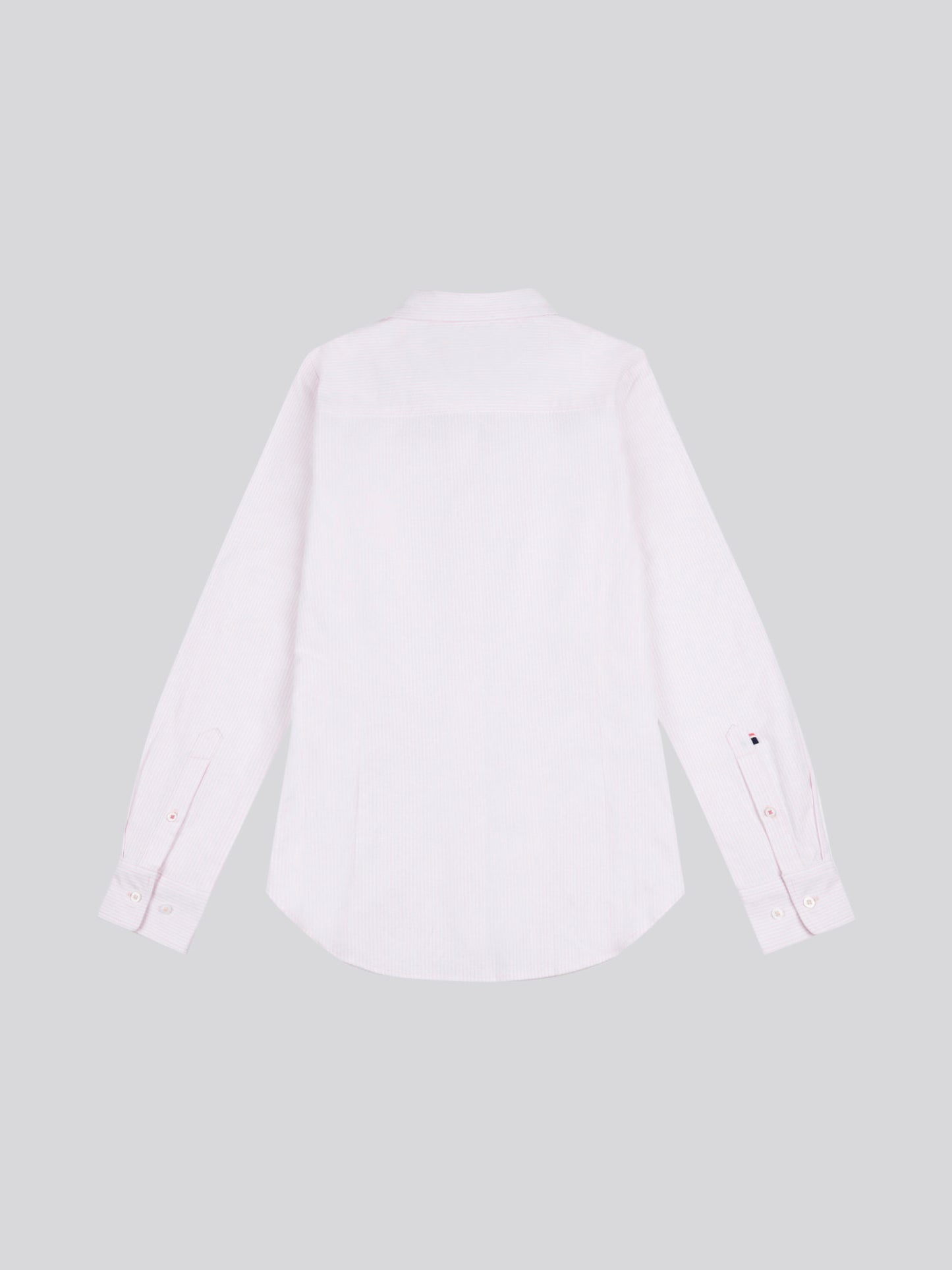 Womens Stripe Stretch Classic Fit Oxford Shirt in Crystal Rose