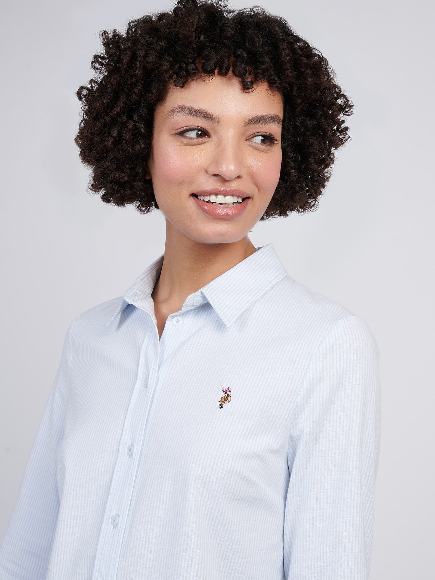 Womens Stripe Stretch Classic Fit Oxford Shirt Windsurfer