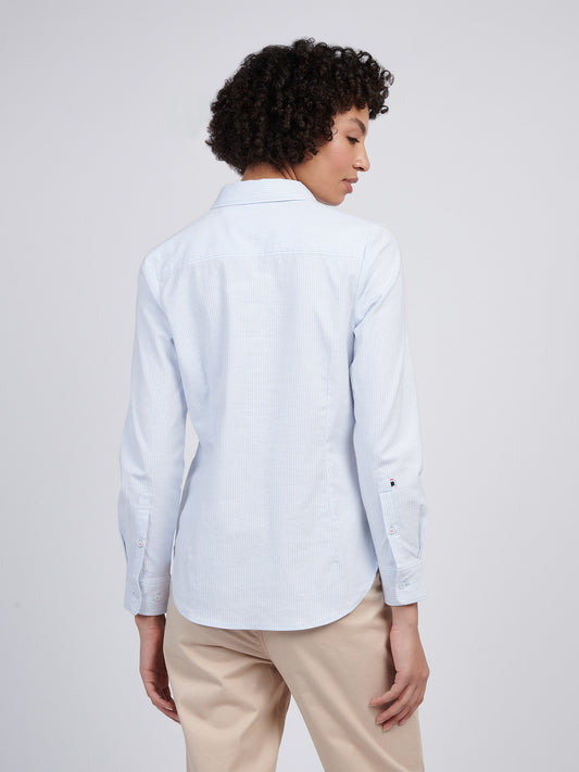 Womens Stripe Stretch Classic Fit Oxford Shirt Windsurfer
