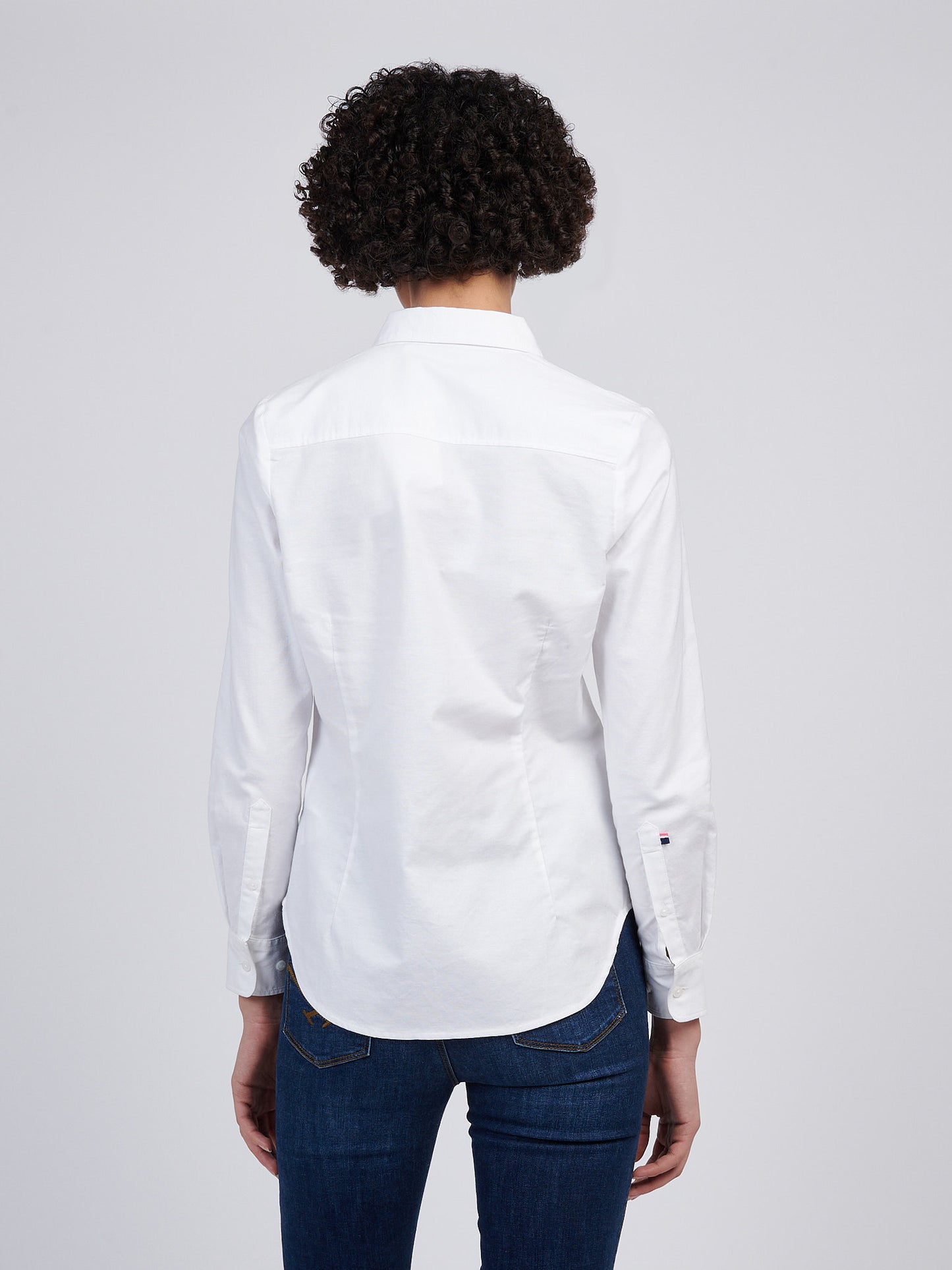 Womens Stretch Classic Fit Oxford Shirt in Bright White