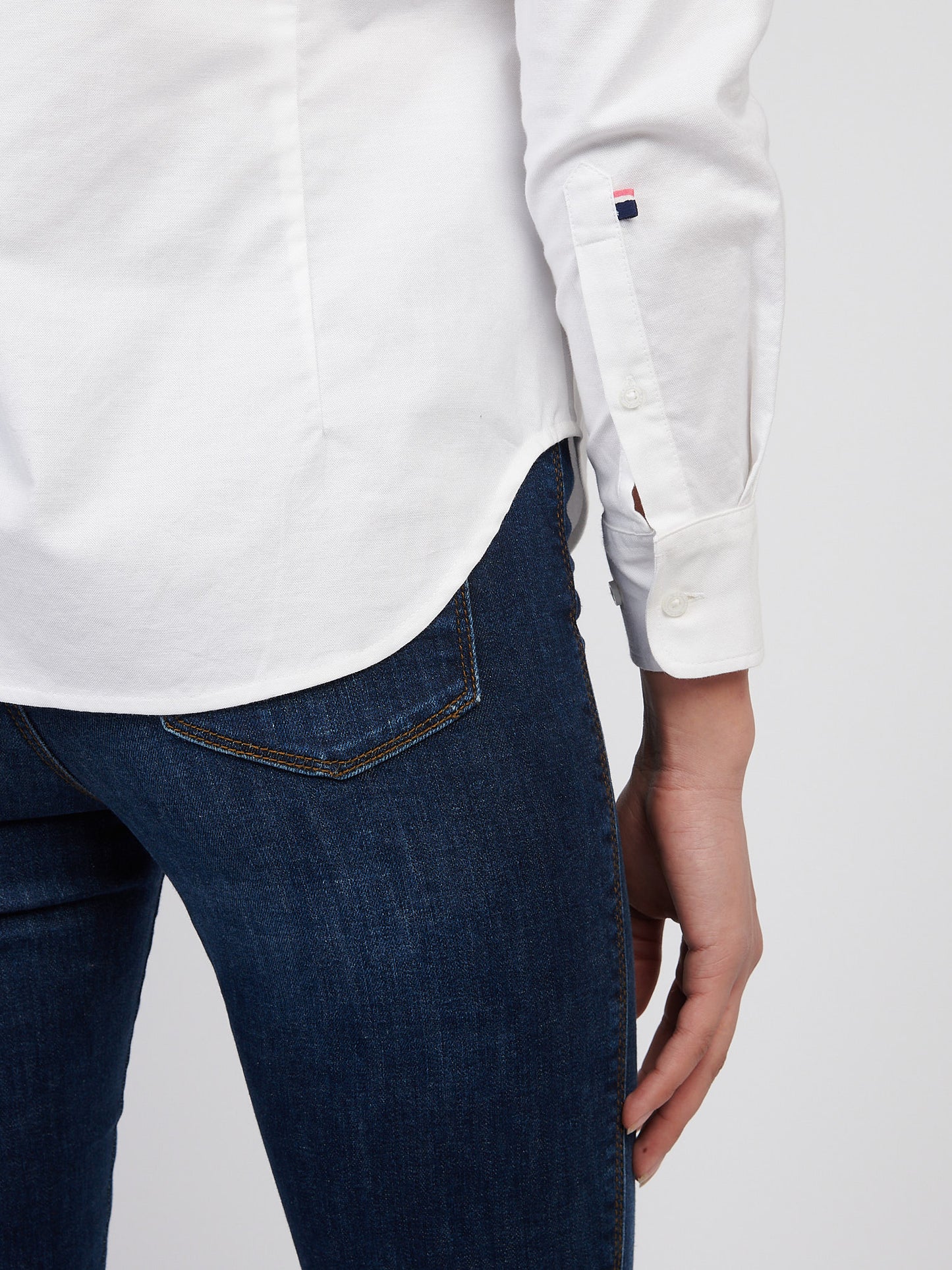 Womens Stretch Classic Fit Oxford Shirt in Bright White