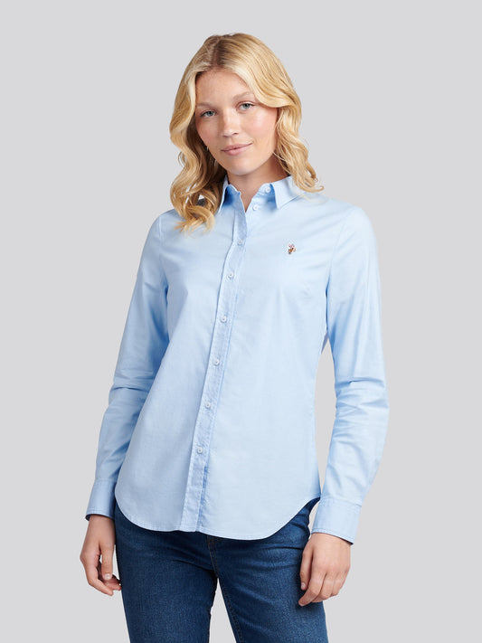 Womens Stretch Classic Fit Oxford Shirt in Windsurfer