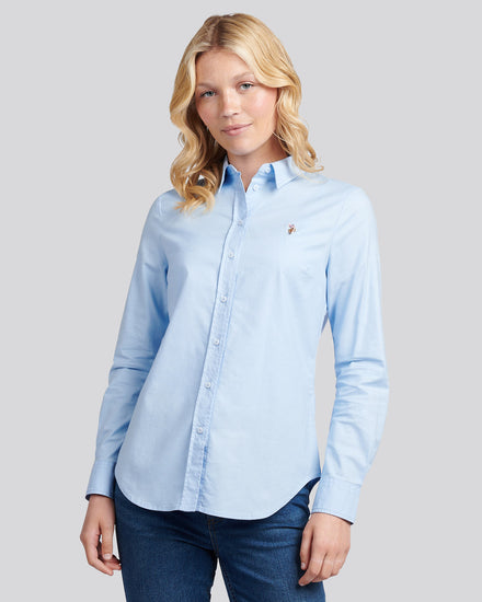 Womens Stretch Classic Fit Oxford Shirt in Windsurfer