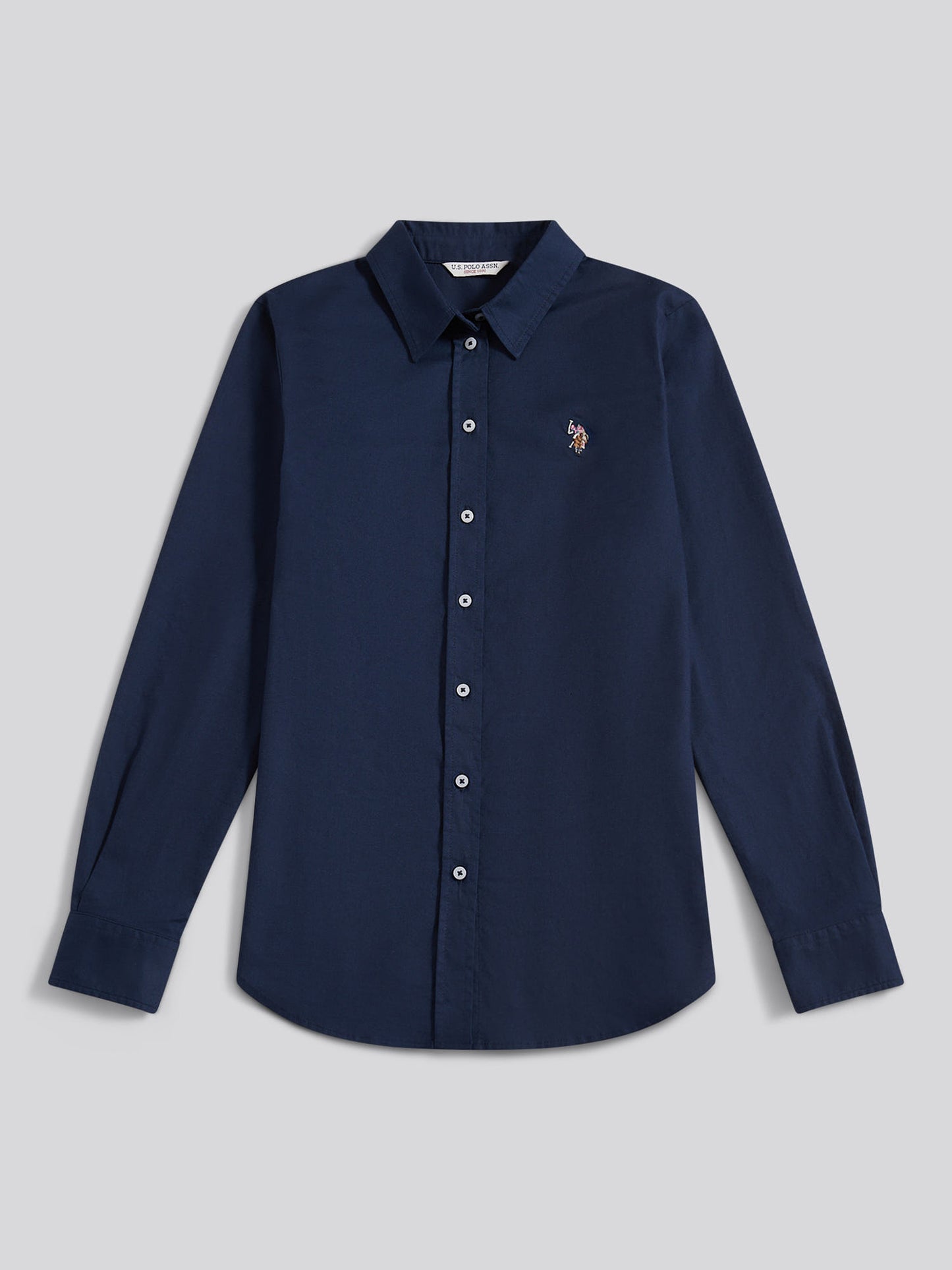 Womens Stretch Classic Fit Oxford Shirt in Navy Iris