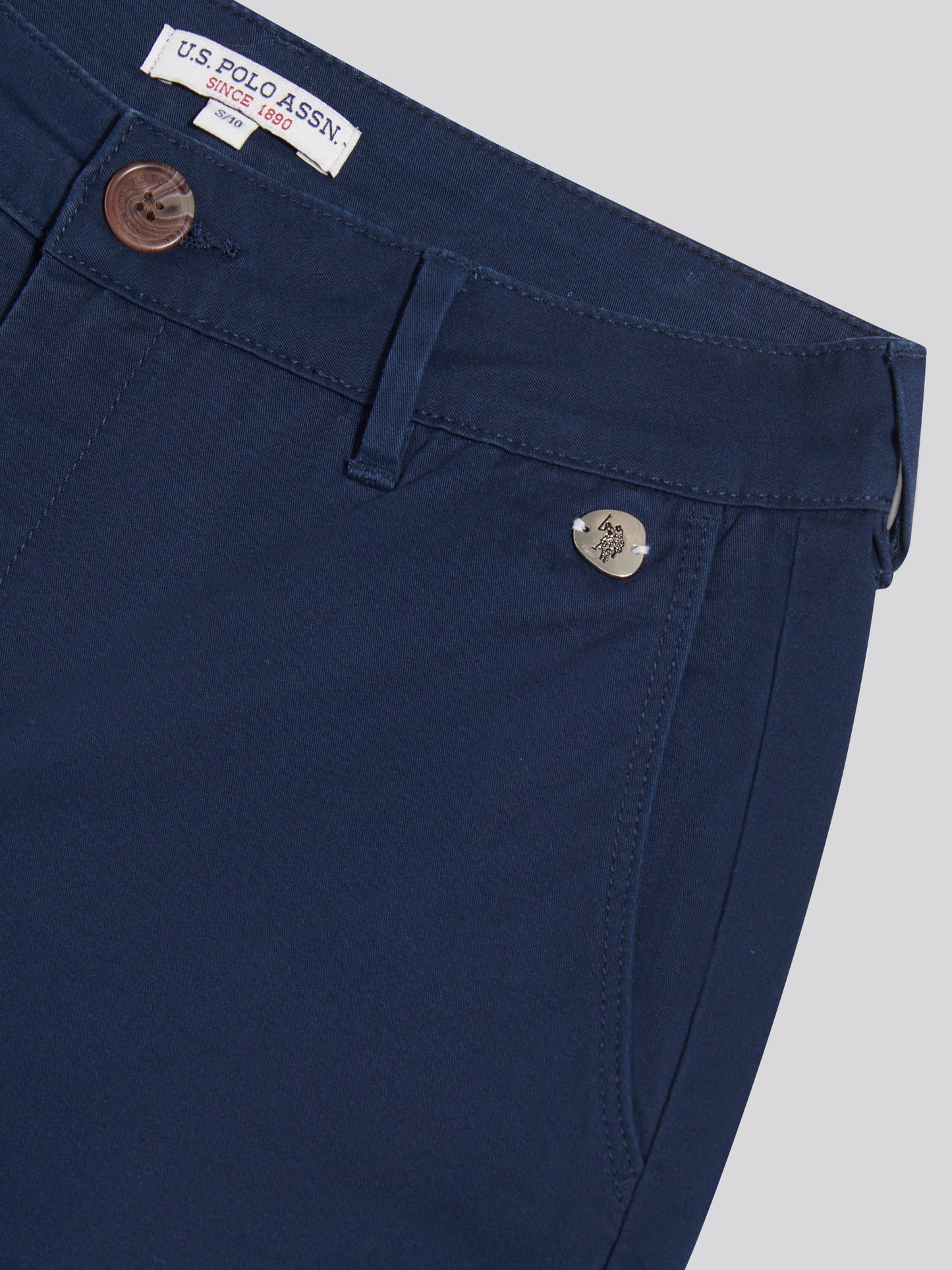 Womens Ankle Wide Leg Chino Trouser in Navy Iris