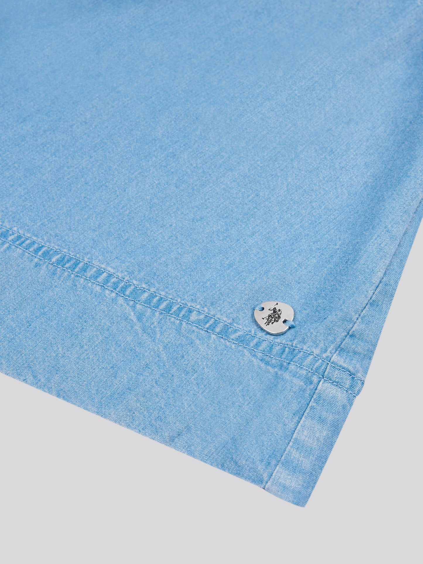 Womens Chambray Swing Top in Light Chambray Blue