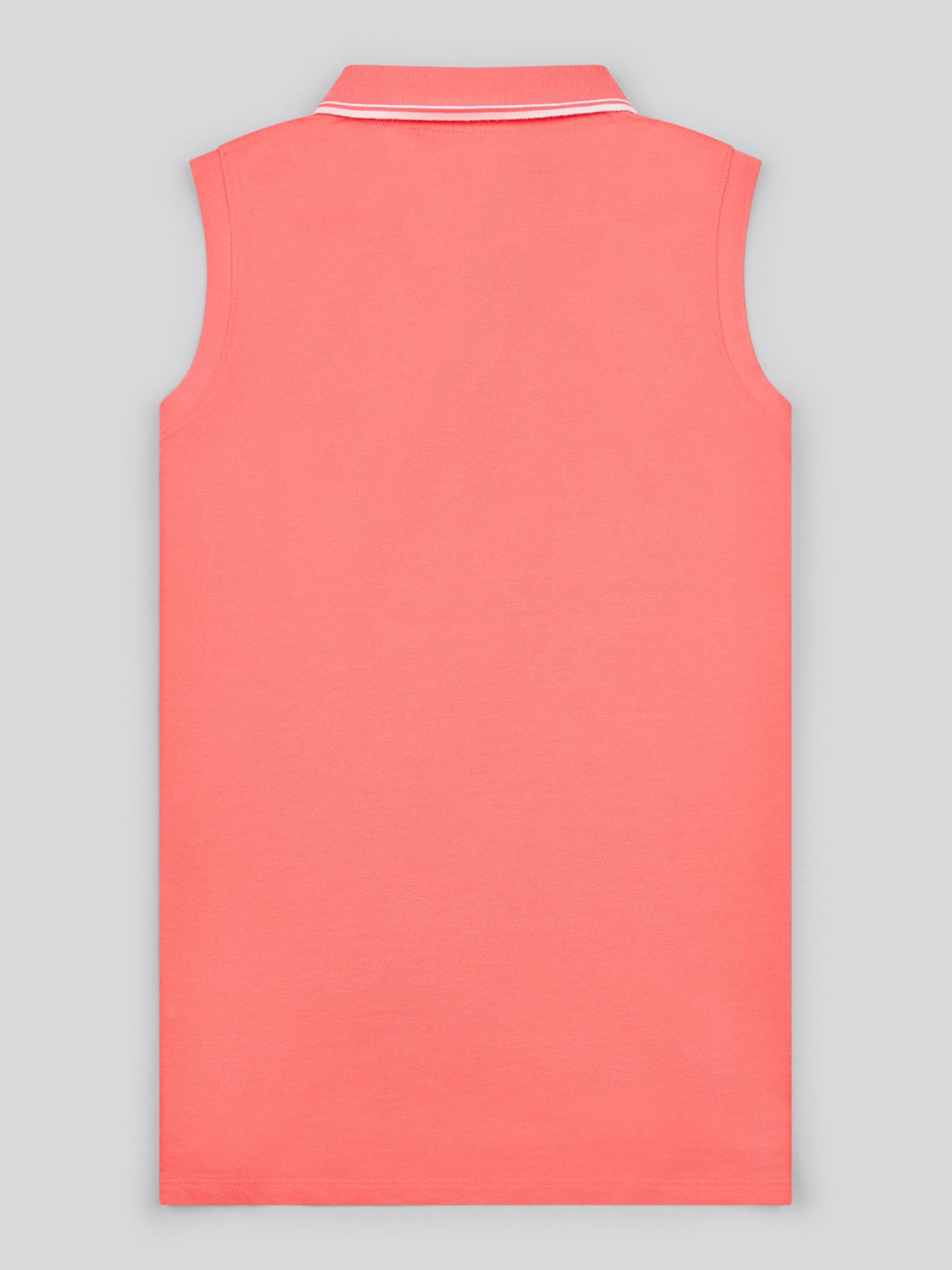 Womens Sleeveless Polo Shirt in Sugar Coral