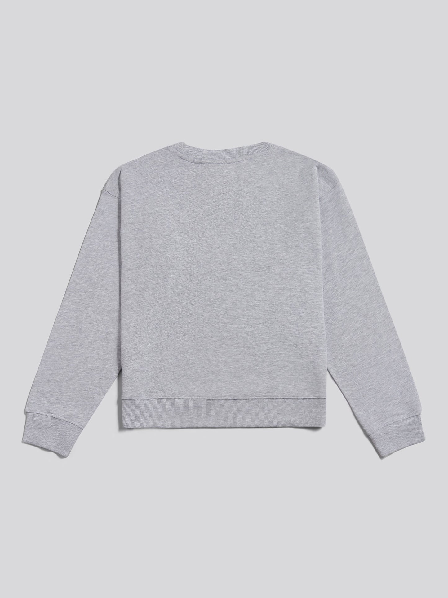 Womens Double Horsemen Crew Sweatshirt in Pearl Grey Marl