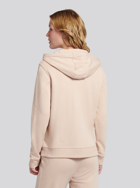 Womens Double Horsemen Zip Through Sweatshirt in Smoke Gray