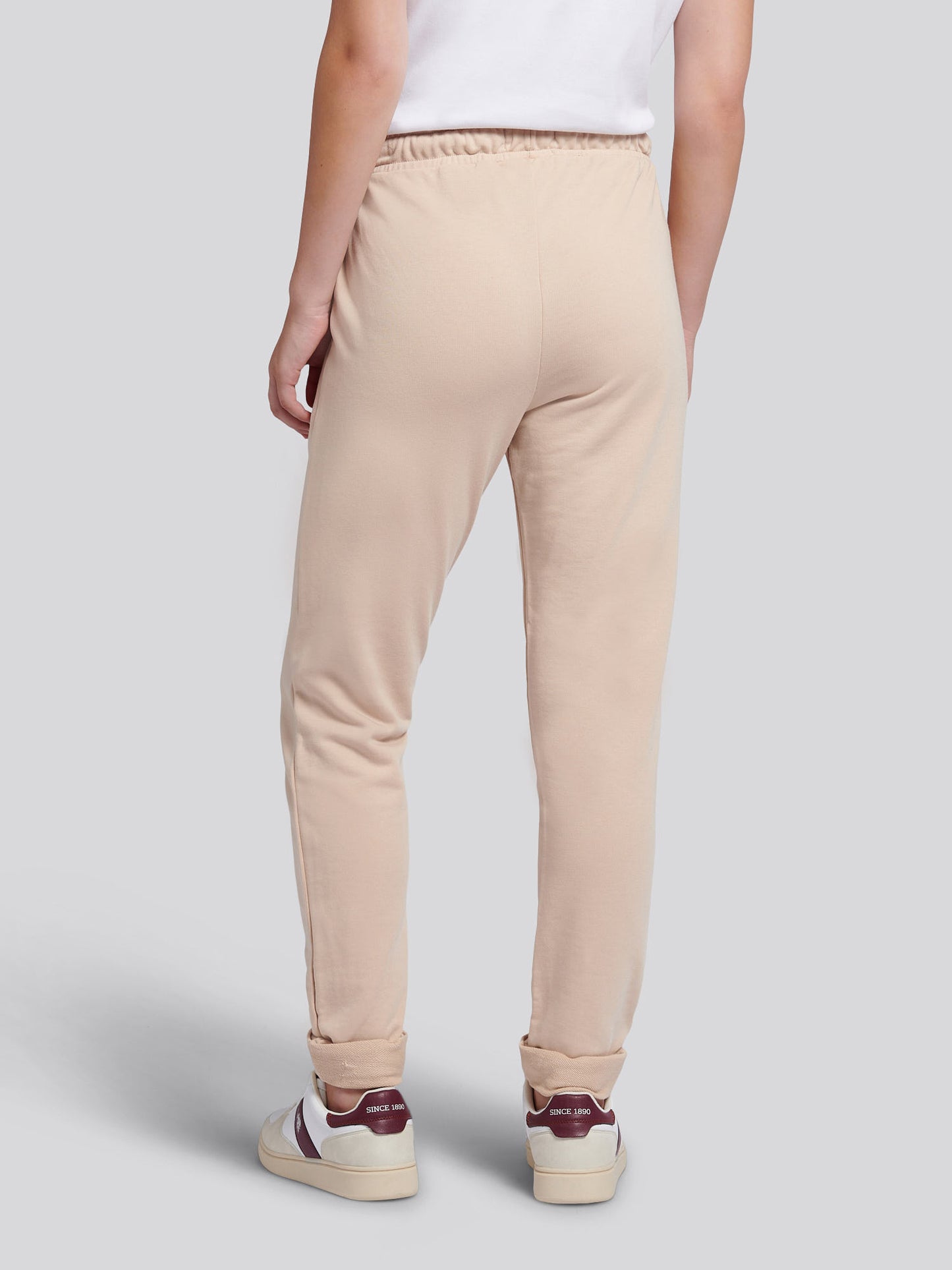 Womens Double Horsemen Roll Cuff Jogger in Smoke Gray