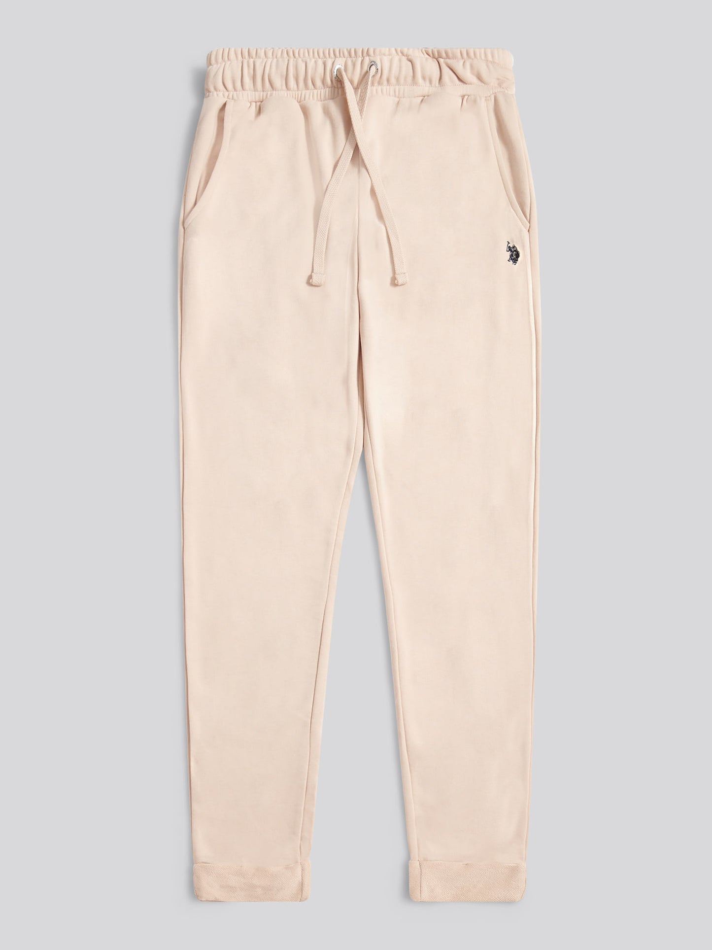 Womens Double Horsemen Roll Cuff Jogger in Smoke Gray