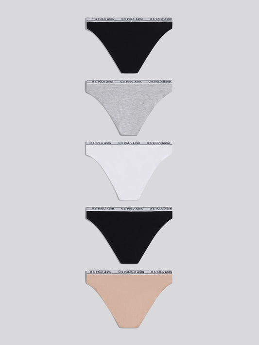 Womens 5 Pack Cotton Bikini Brief in Bright White
