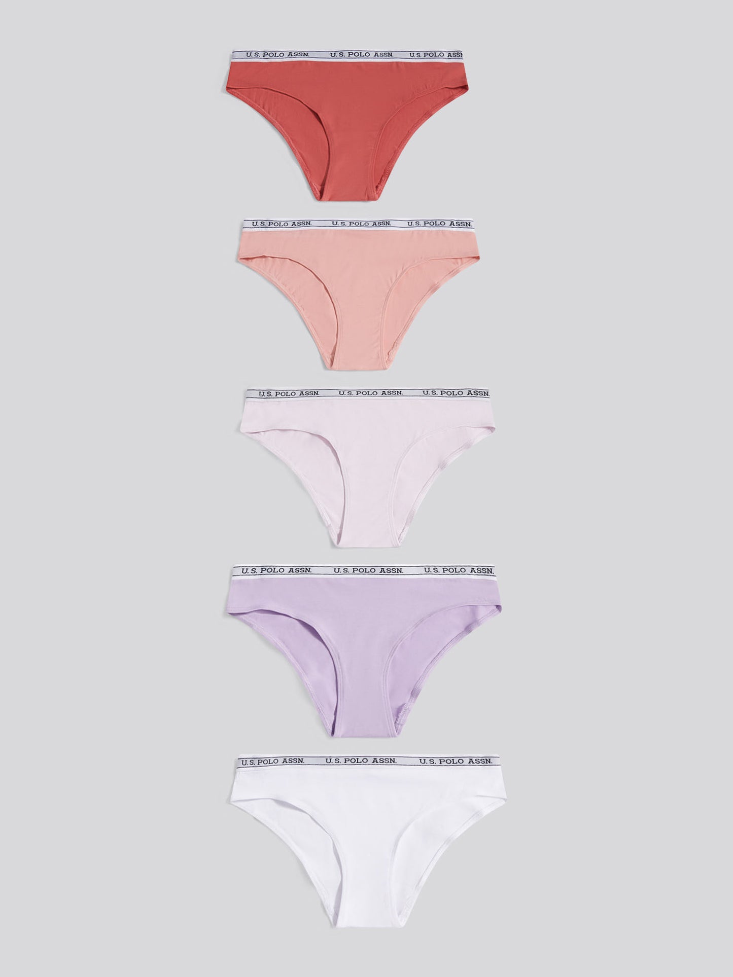 Womens 5 Pack Cotton Bikini Brief in Rose Tan