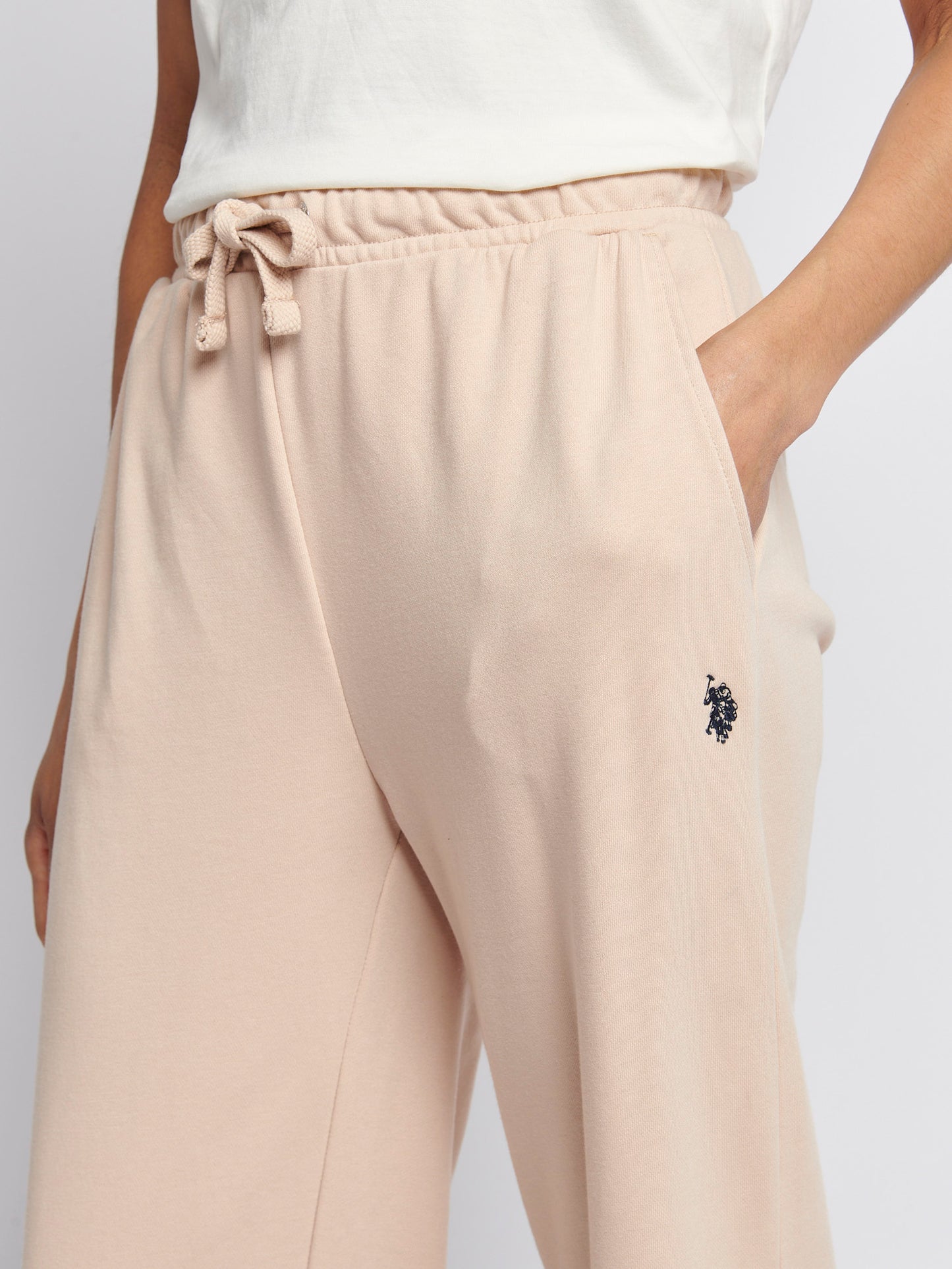 Womens Double Horsemen Wide Leg Jogger in Smoke Gray