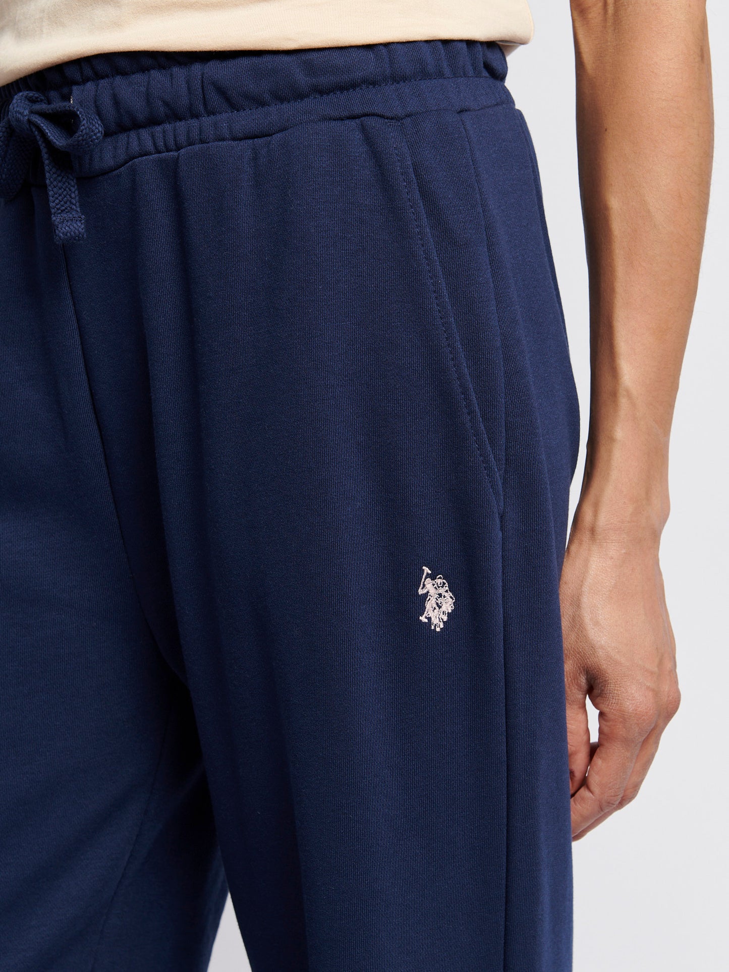 Womens Double Horsemen Wide Leg Jogger in Navy Iris