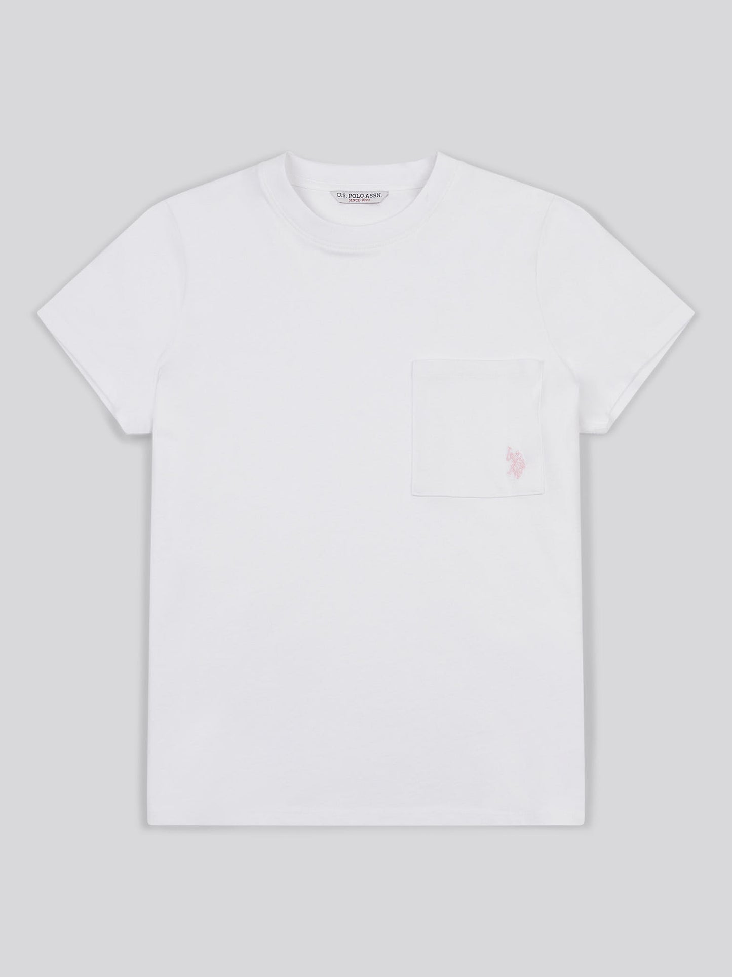 Womens Crew Neck Pocket T-Shirt in Bright White