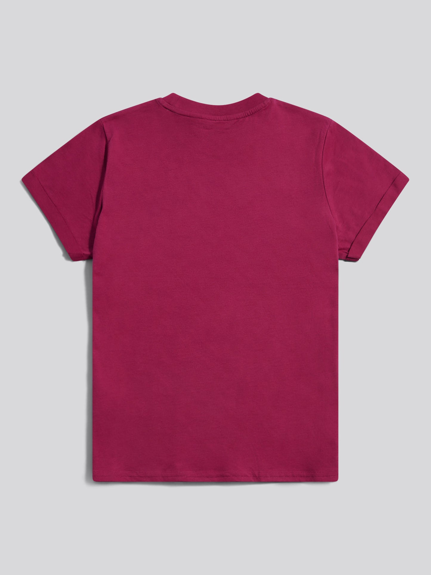 Womens Crew Neck Pocket T-Shirt in Beaujolais