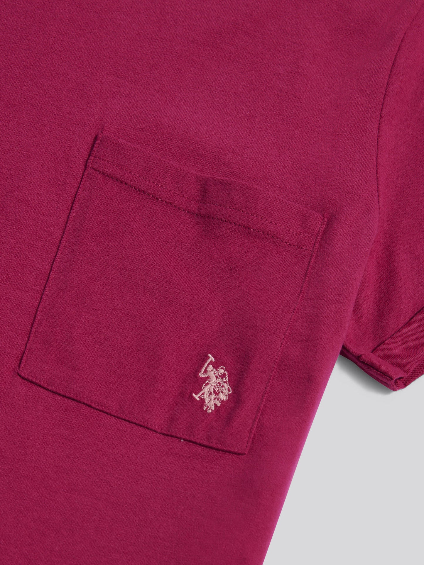 Womens Crew Neck Pocket T-Shirt in Beaujolais