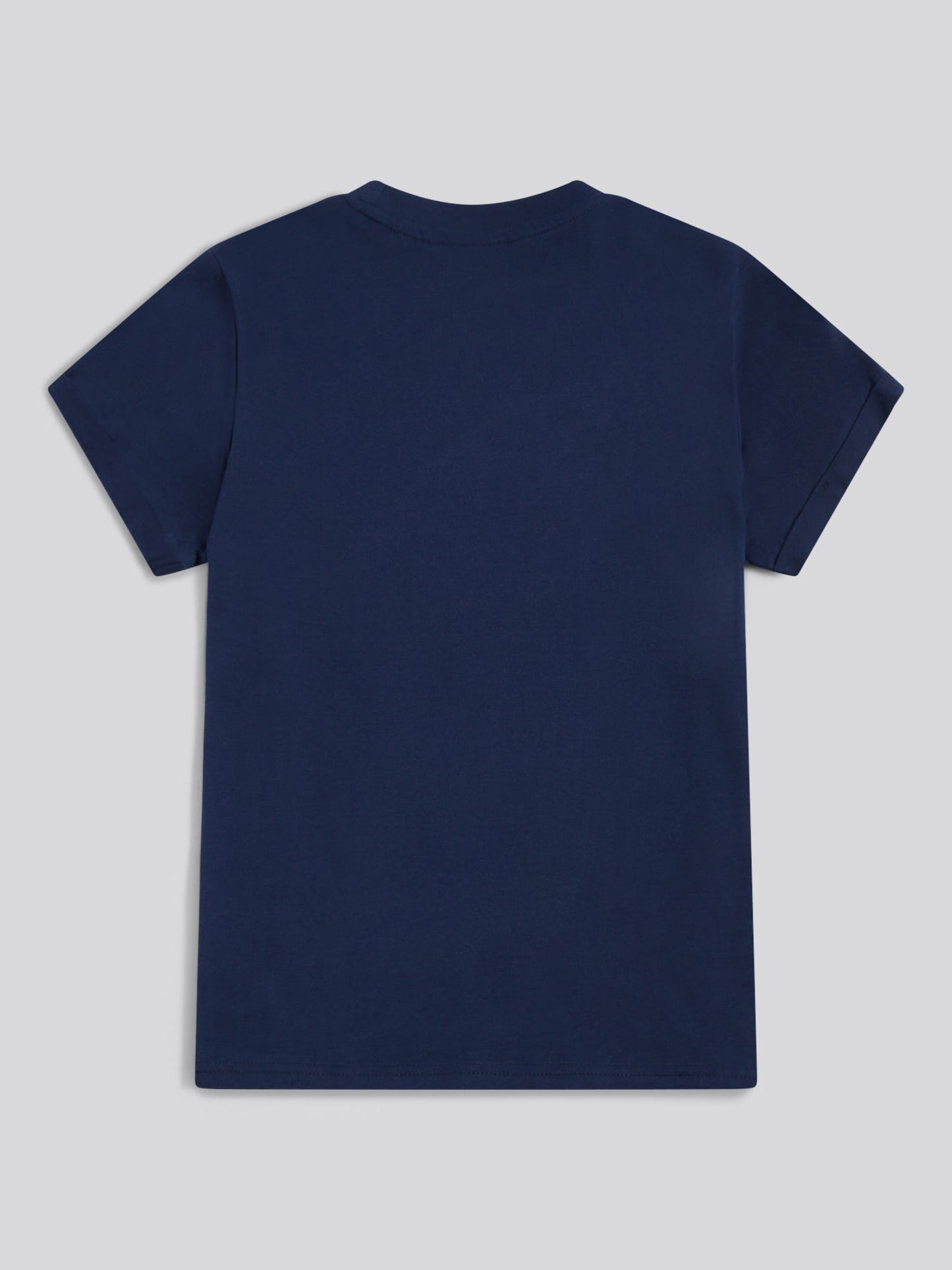 Womens Crew Neck Pocket T-Shirt in Navy Iris